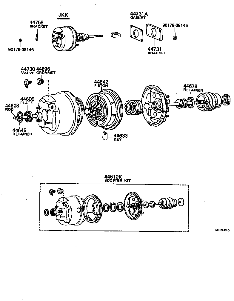 04443-20100 BOOSTER KIT, BRAKE product image