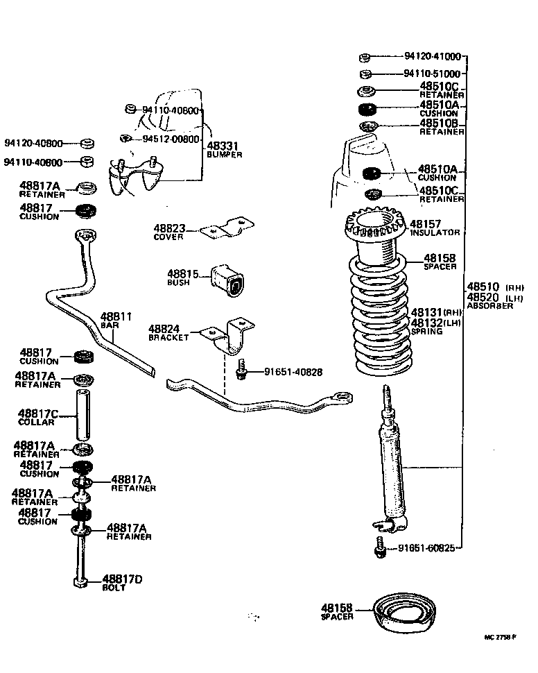 Toyota 48131-20221 SPRING, FRONT COIL, RH