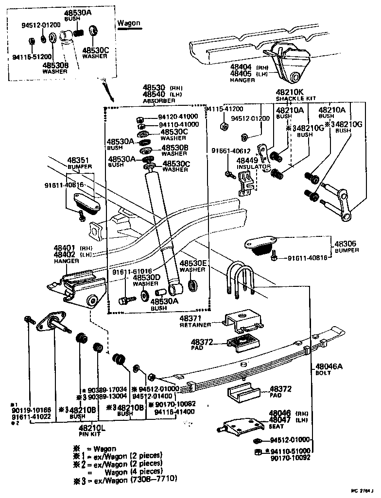 Toyota 04483-21010 SHACKLE KIT, REAR SPRING