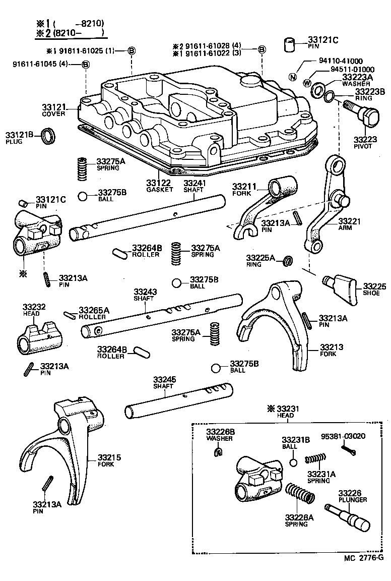 Toyota 33213-60050 FORK, 3RD & 4TH SHIFT