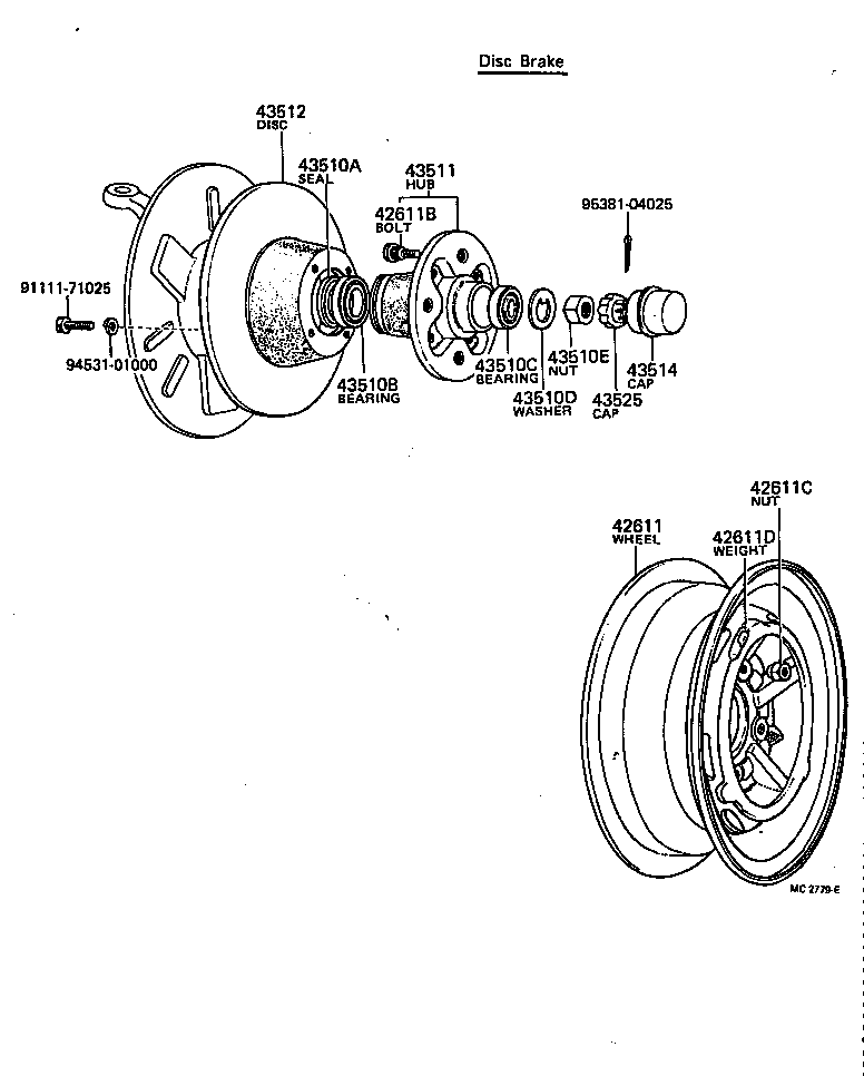 43502-20010 HUB, FRONT AXLE product image
