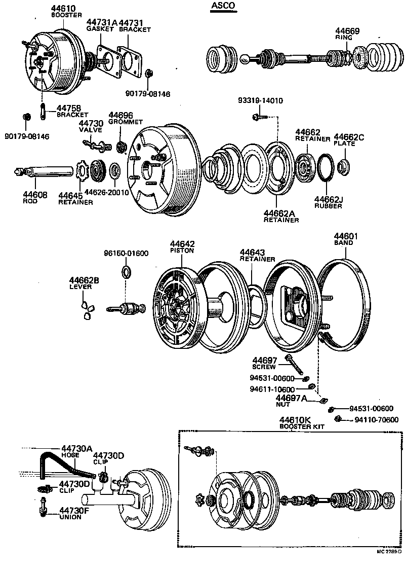 04443-20100 BOOSTER KIT, BRAKE product image