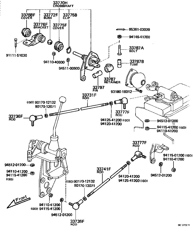 33541-55061 LEVER ASSY, SHIFT (FOR FLOOR SHIFT) product image