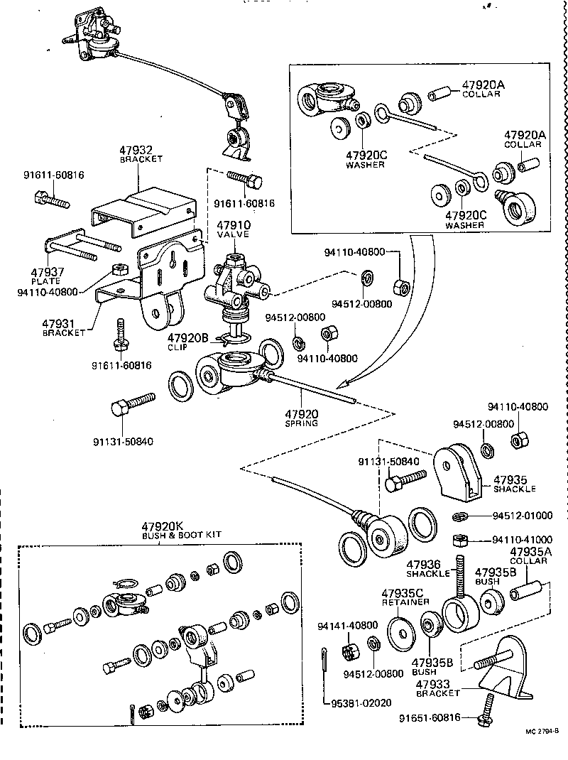 04477-35010 BUSH & BOOT KIT, LOAD SENSING SPRING product image