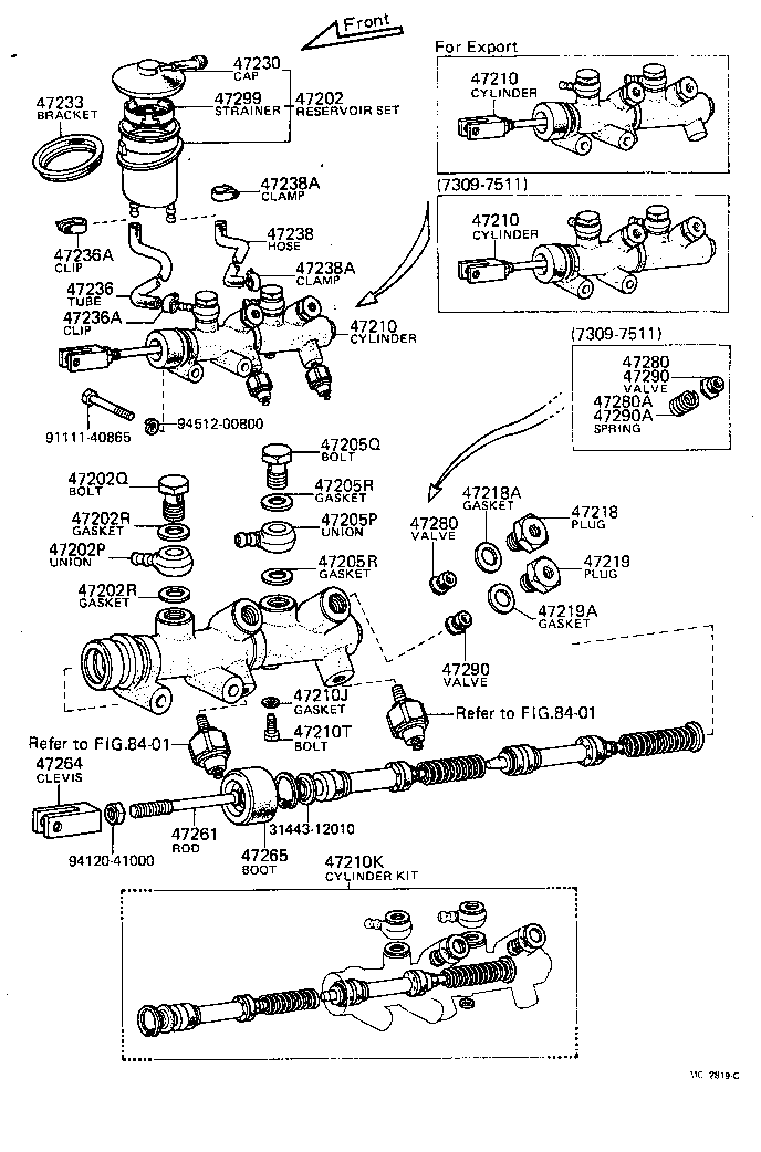 04471-11018 CYLINDER KIT, BRAKE MASTER product image