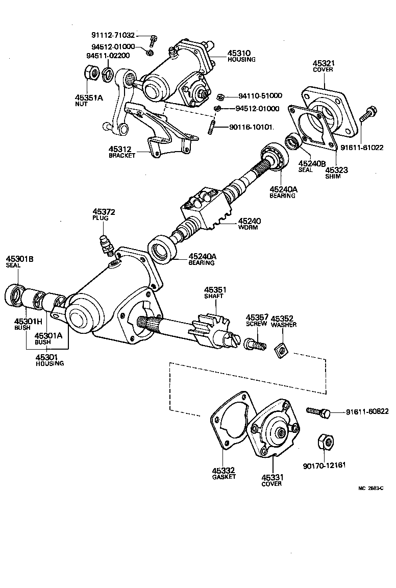 55661-90352 BRACKET SUB-ASSY, STEERING COLUMN UPPER SUPPORT product image