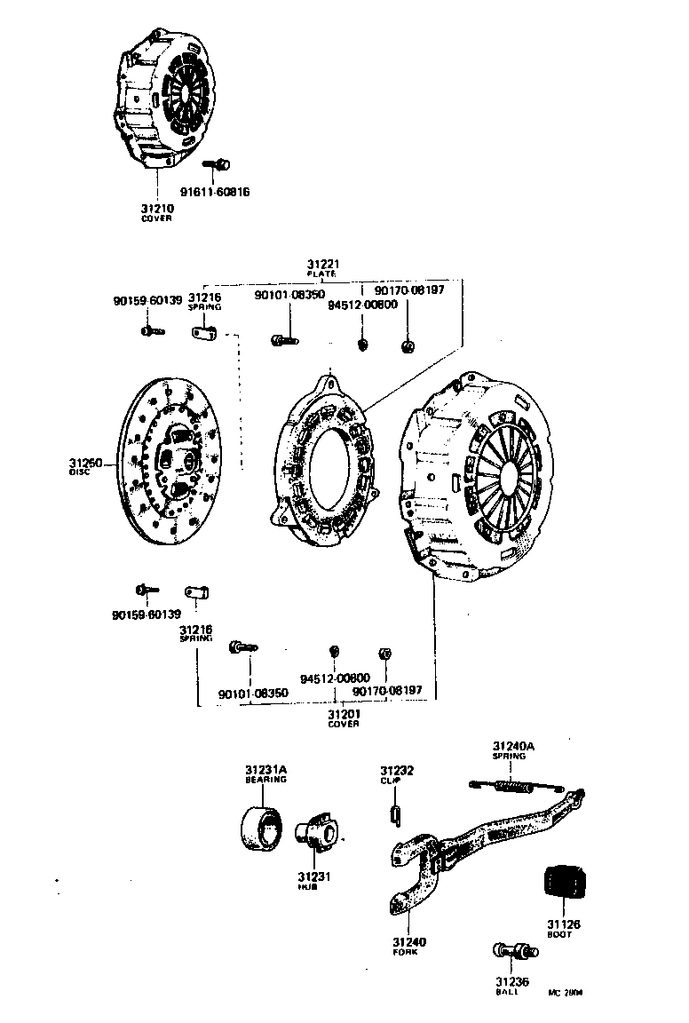31201-30060 COVER SUB-ASSY, CLUTCH product image