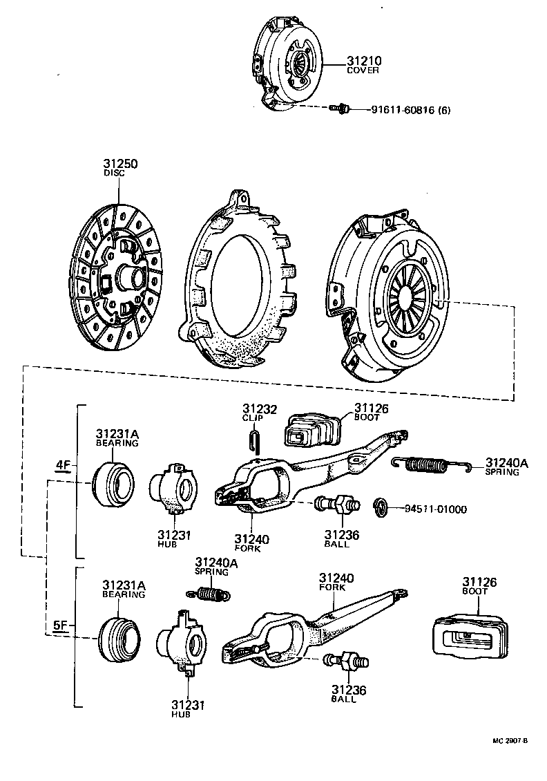 31201-19065 COVER SUB-ASSY, CLUTCH product image