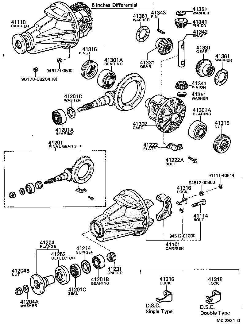 04412-12040 GASKET KIT, REAR DIFFERENTIAL CARRIER product image