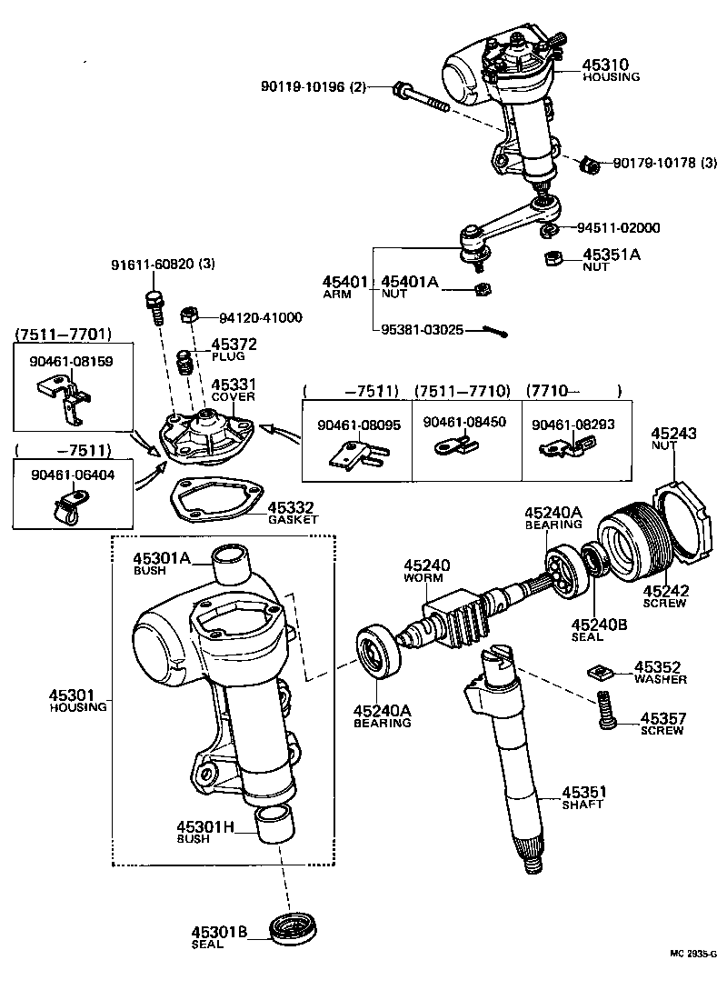 45307-12040 BRACKET, STEERING COLUMN, UPPER product image