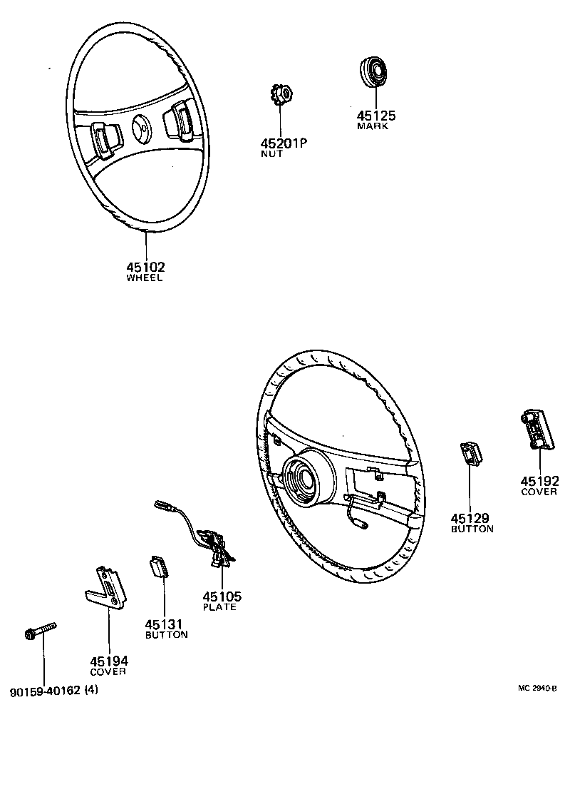 45100-12201 WHEEL SUB-ASSY, STEERING product image