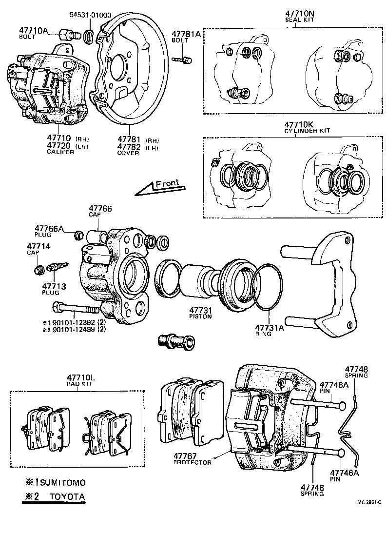 Toyota 47547-12020 PLUG, BLEEDER(FOR FRONT DISC BRAKE)