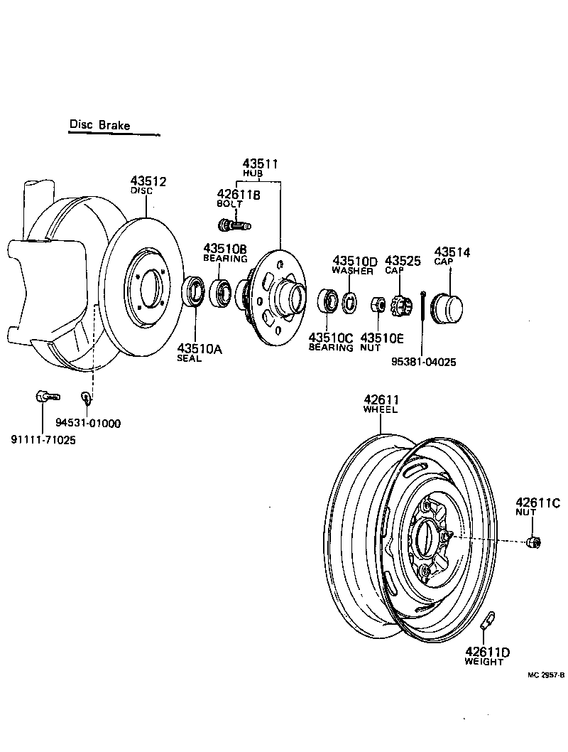 43525-22010 CAP, FRONT WHEEL ADJUSTING LOCK product image