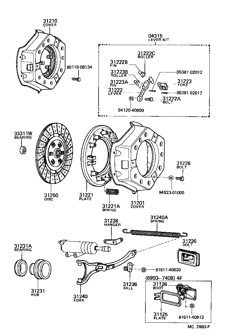 31103-55030 BOOT, CLUTCH RELEASE FORK product image