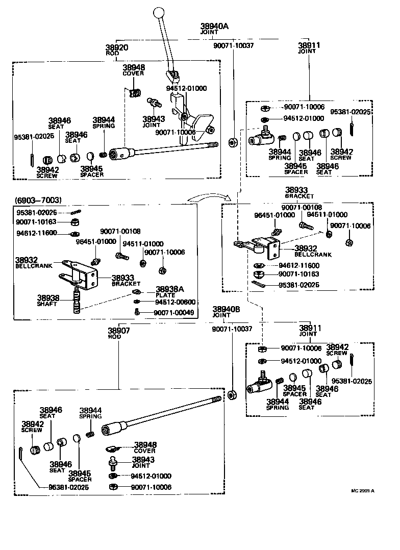 38976-93001 STAY, POWER TAKE-OFF CONTROL product image
