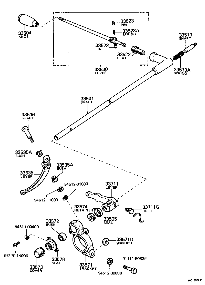 Toyota 33750-35011 END, CONNECTING ROD, NO.2 (FOR COLUMN SHIFT)