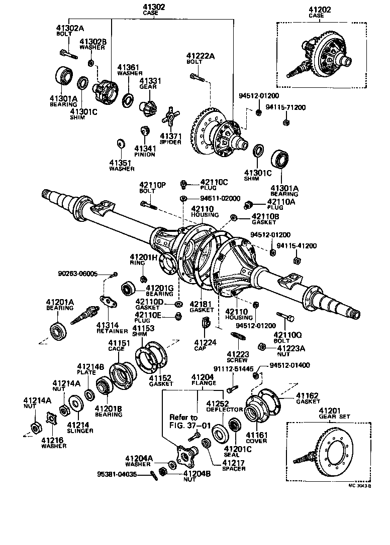 37304-57010 FLANGE SUB-ASSY, REAR DRIVE PINION COMPANION, REAR product image