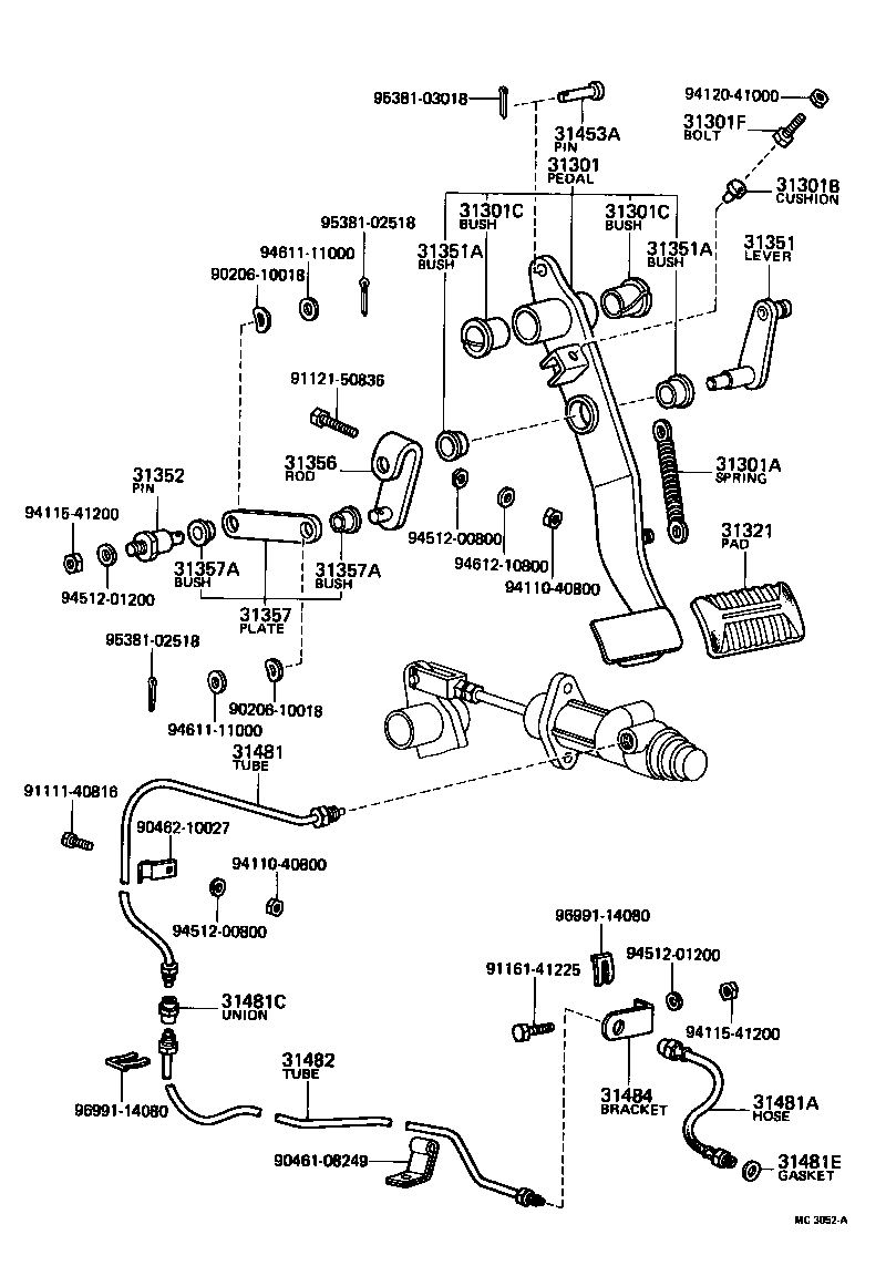 31461-96518 UNION(FOR CLUTCH MASTER CYLINDER TO FLEXIBLE HOSE TUBE) product image