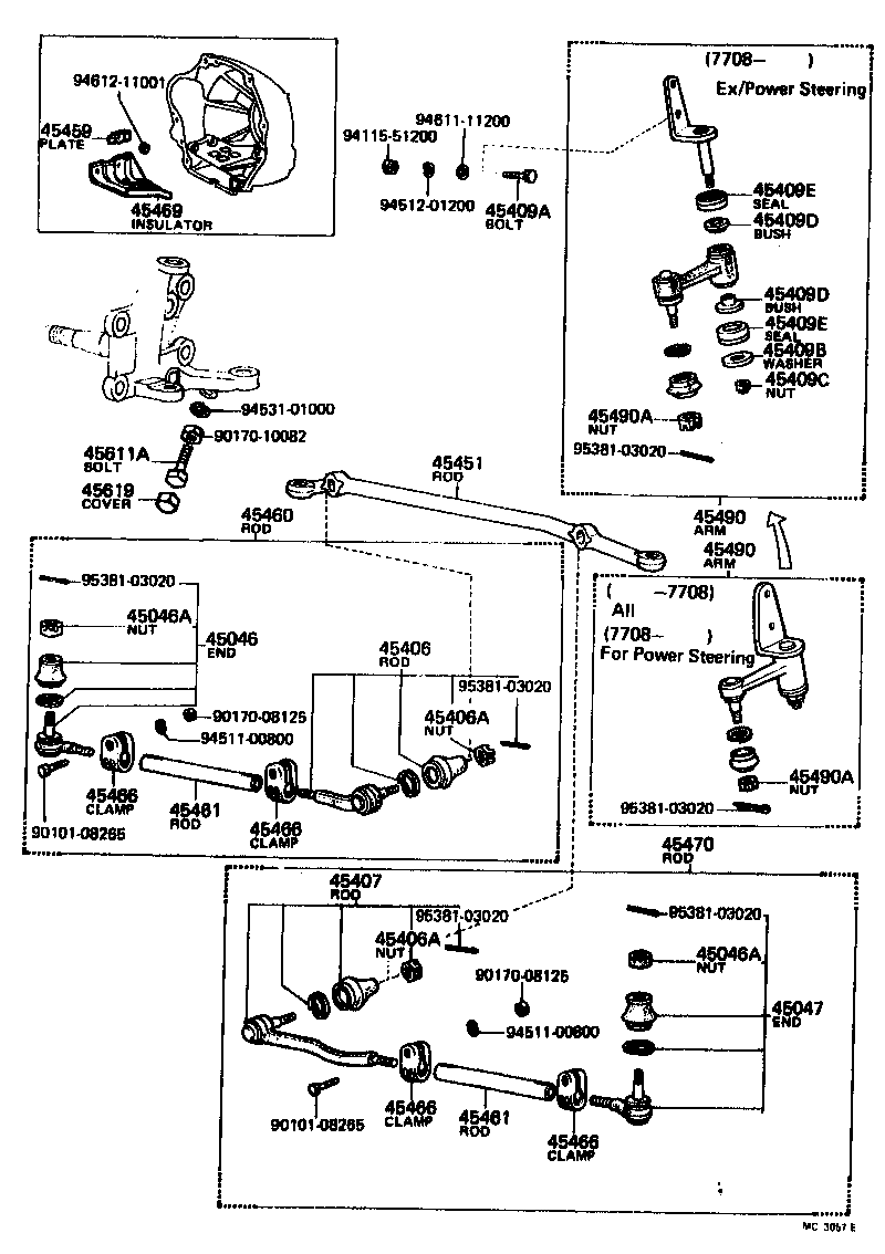 Toyota 45406-29055 ROD SUB-ASSY, TIE, RH