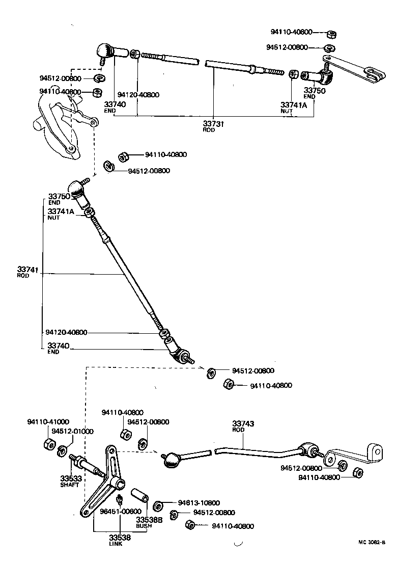33513-30010 SHAFT, CONTROL SHAFT BRACKET, UPPER product image