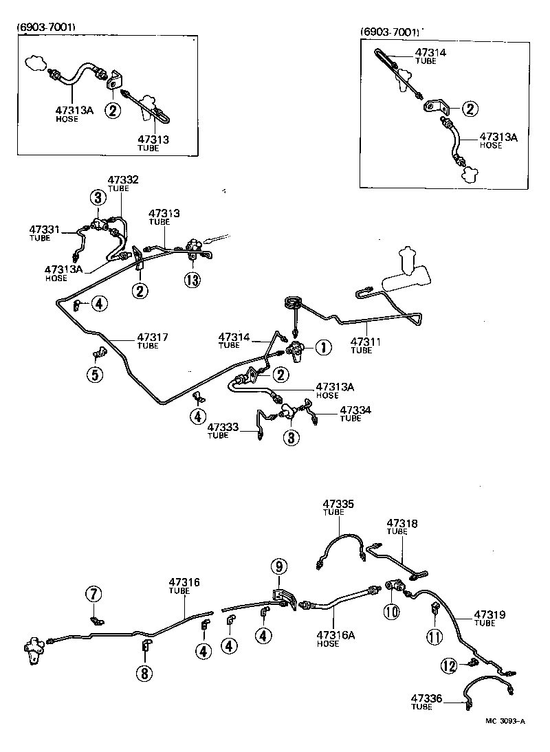 47311-60081 TUBE, FRONT BRAKE, NO.5 product image