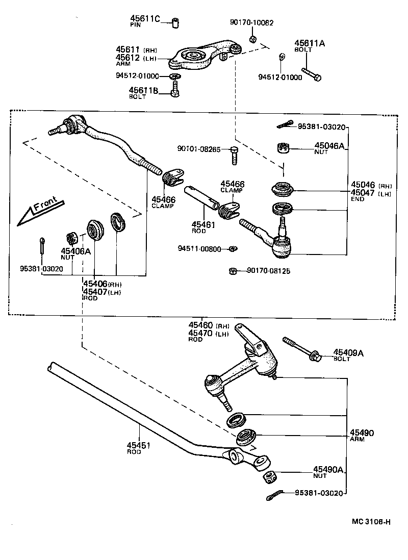 90171-10004 NUT, CASTLE(FOR TIE ROD END) product image