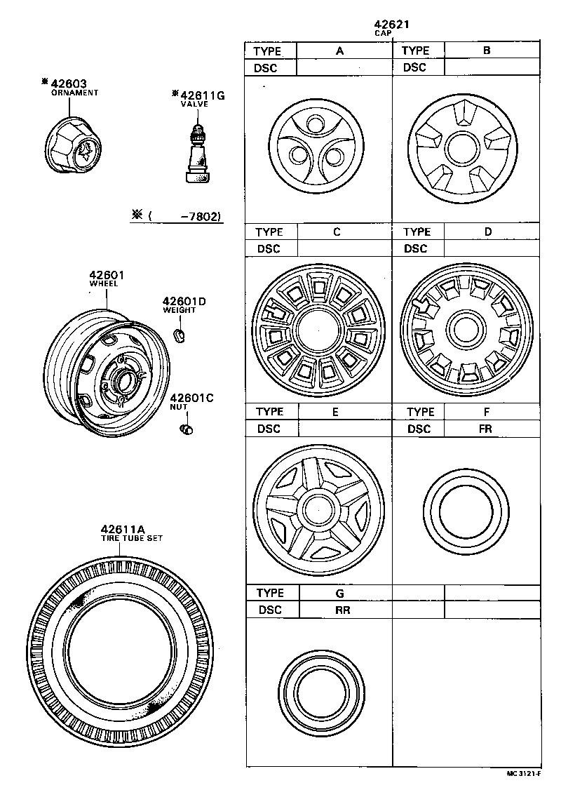 42602-10040 CAP, WHEEL product image