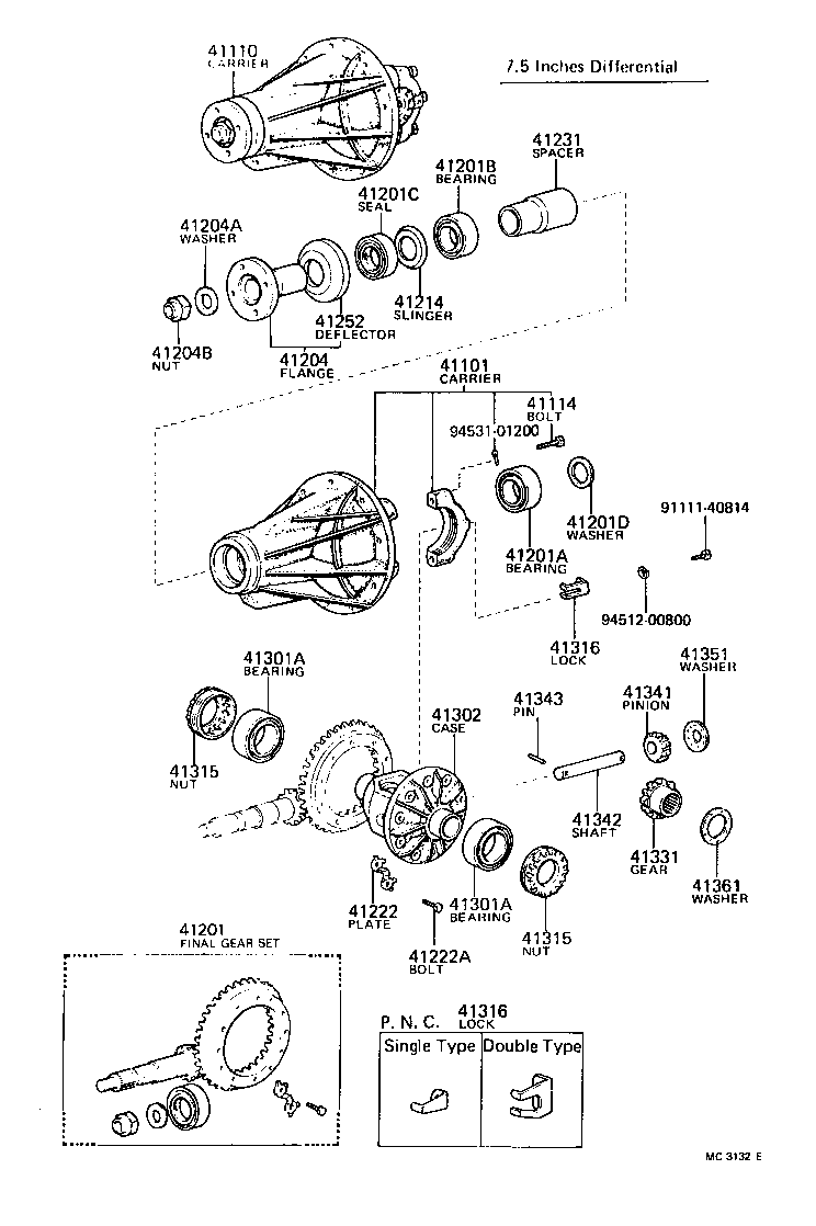 41201-39145 FINAL GEAR KIT, DIFFERENTIAL, REAR product image