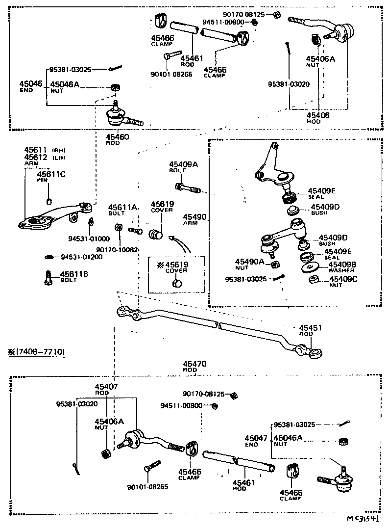 Toyota 45612-12907 ARM, STEERING KNUCKLE, LH