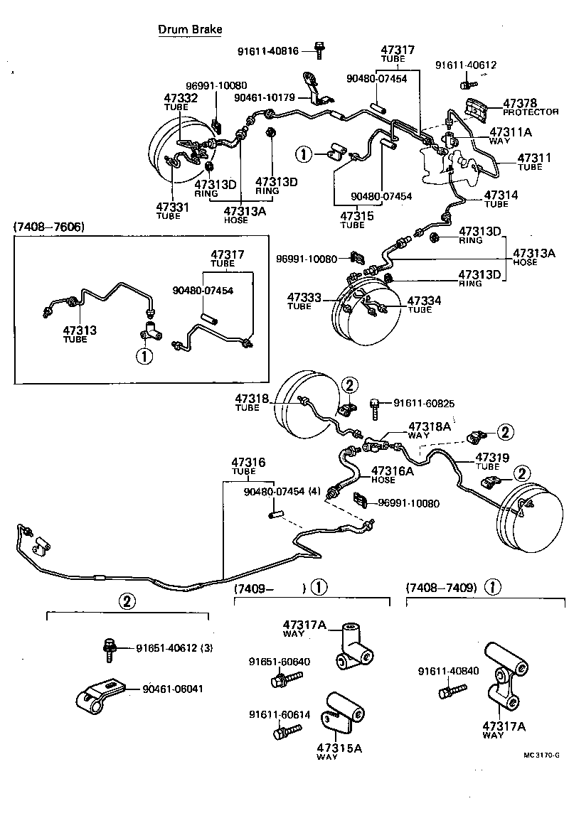 47311-12201 TUBE, FRONT BRAKE, NO.1 product image
