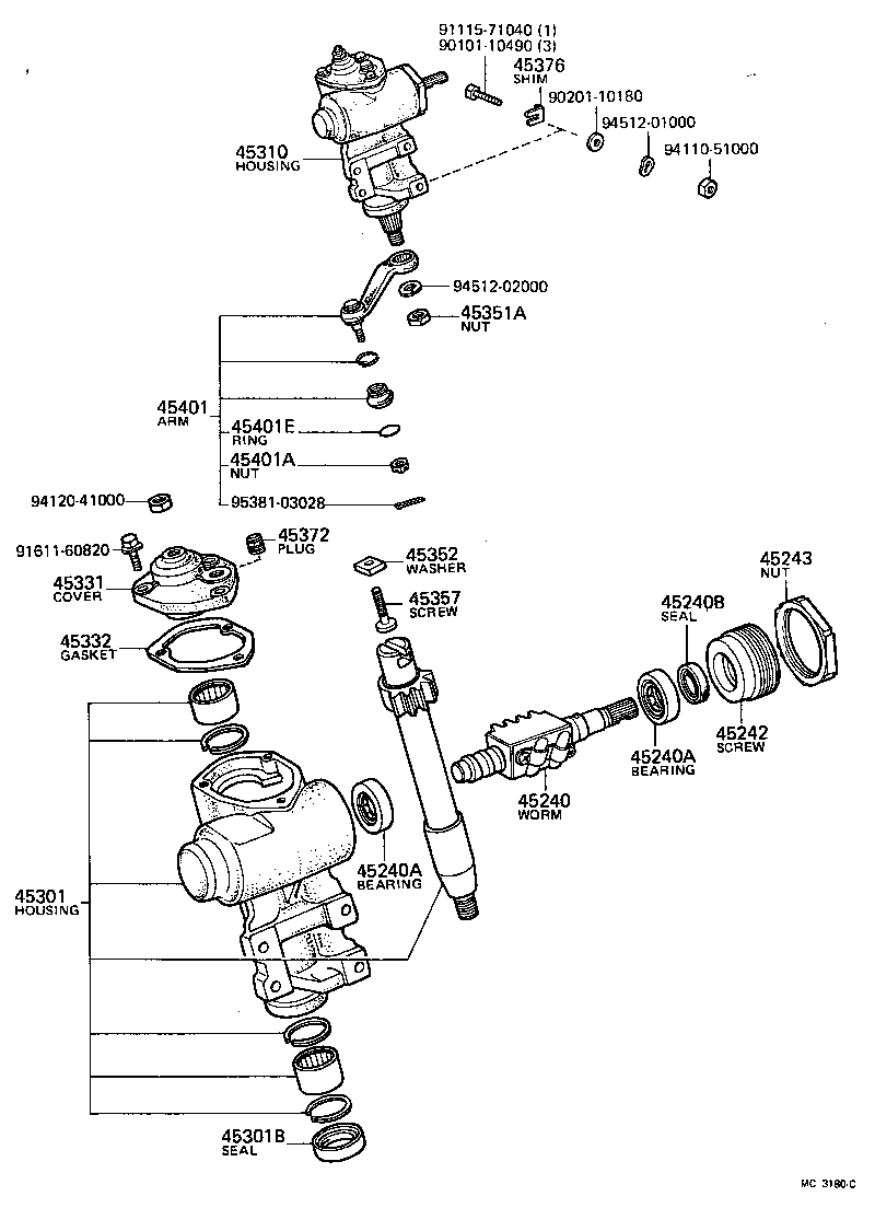 45280-35020 BRACKET, STEERING COLUMN, UPPER product image