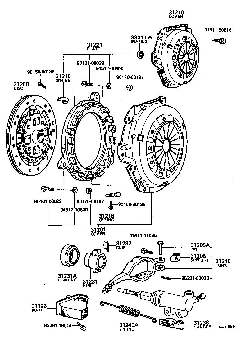 31240-35012 FORK ASSY, CLUTCH RELEASE product image