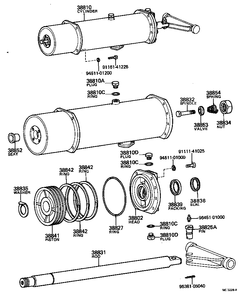 38842-93101 RING, HOIST CYLINDER PISTON product image