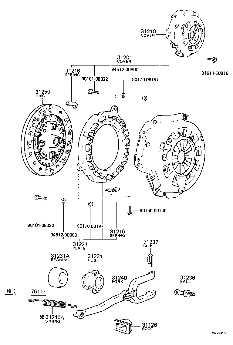 31250-30069 DISC ASSY, CLUTCH product image