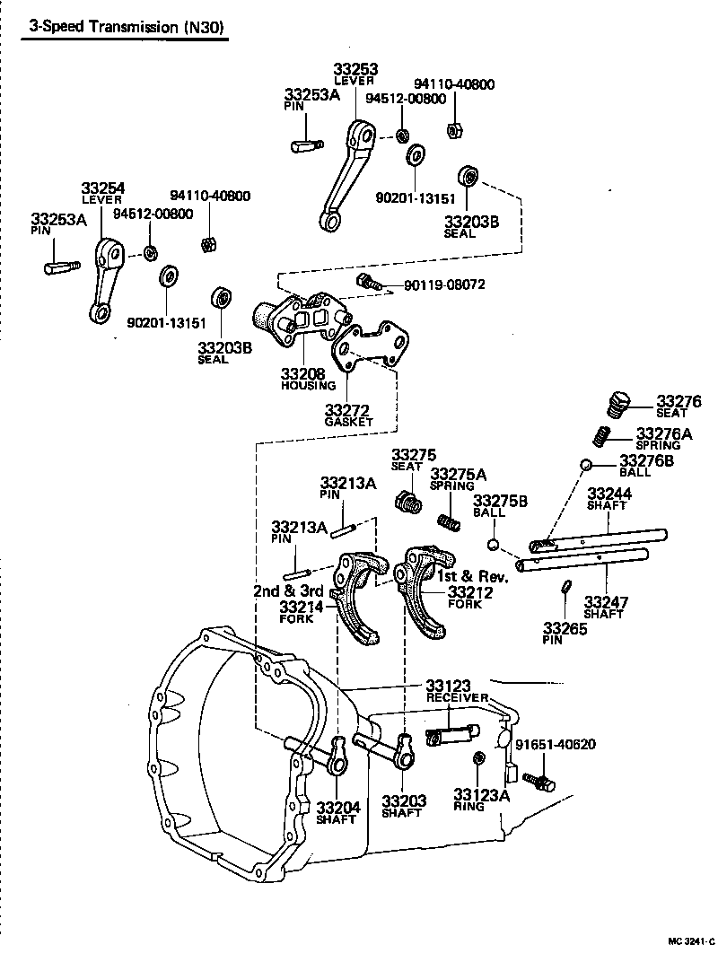 33241-31020 SHAFT, REVERSE SHIFT FORK product image