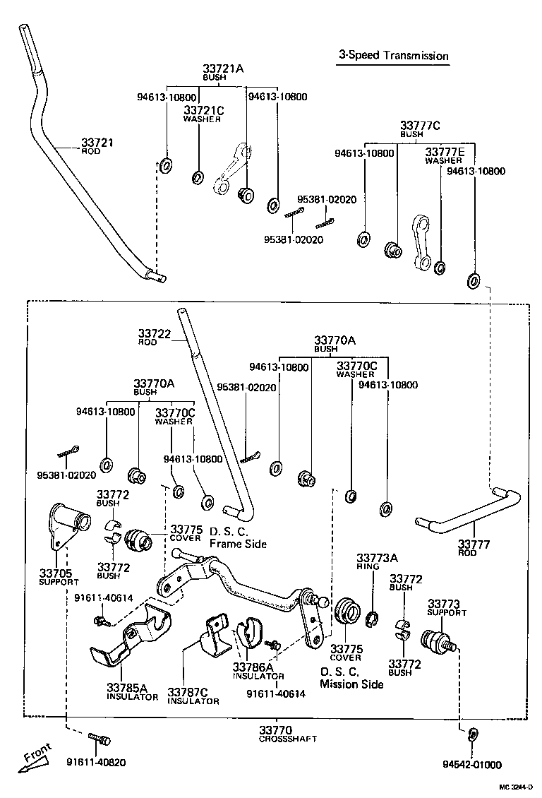 33522-30030 SEAT, SHIFT LEVER PLATE (FOR COLUMN SHIFT) product image