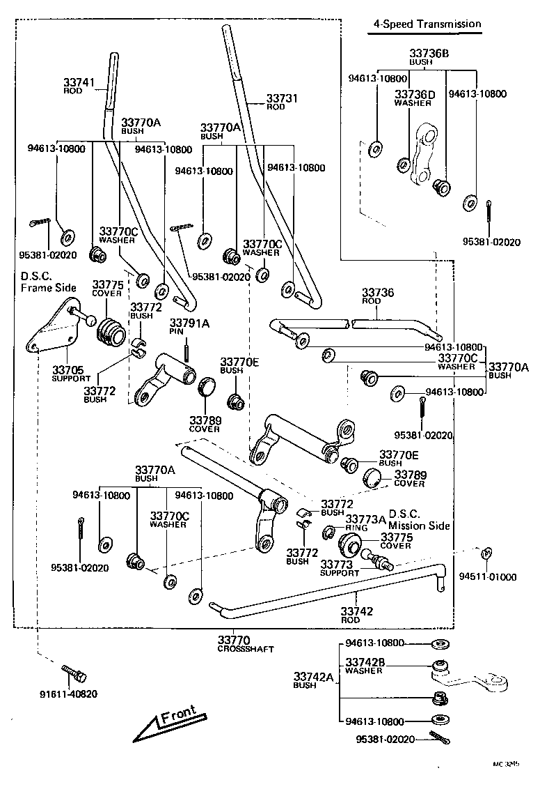 33522-30030 SEAT, SHIFT LEVER PLATE (FOR COLUMN SHIFT) product image