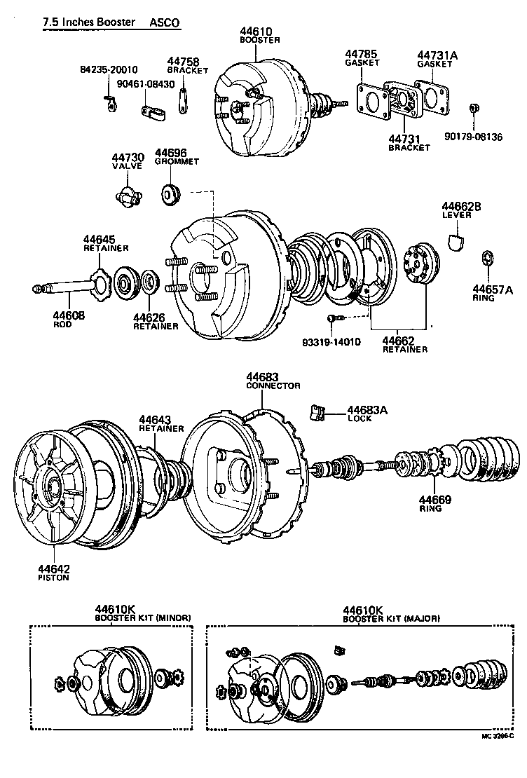 44610-30150 BOOSTER ASSY, BRAKE product image