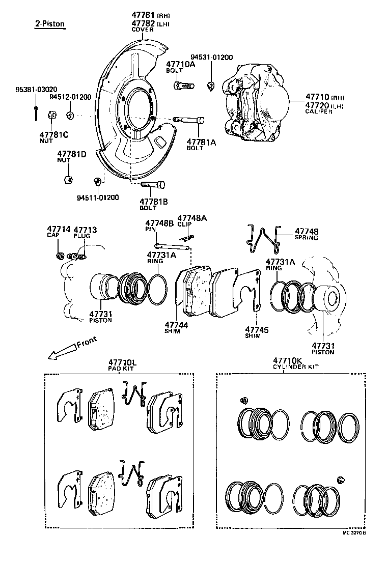 04465-30021 PAD KIT, DISC BRAKE, FRONT product image