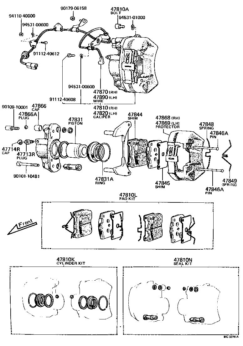 47730-30050 CYLINDER ASSY, DISC BRAKE, REAR RH product image
