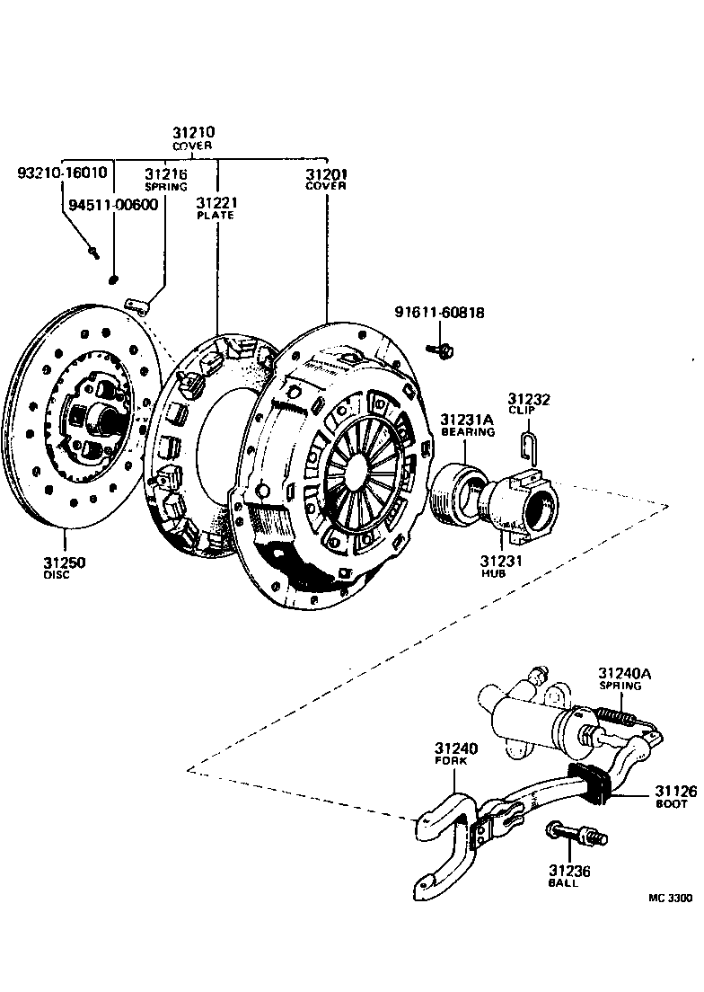 31201-30060 COVER SUB-ASSY, CLUTCH product image