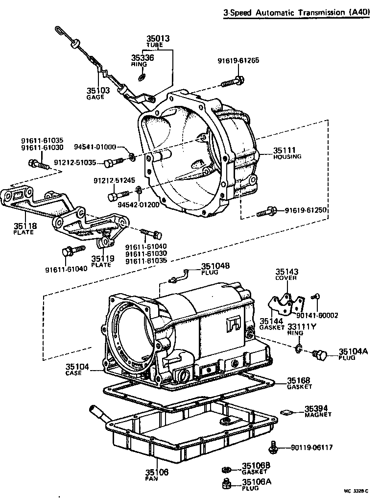 Toyota 35013-20050 TUBE SUB-ASSY, TRANSMISSION OIL FILLER