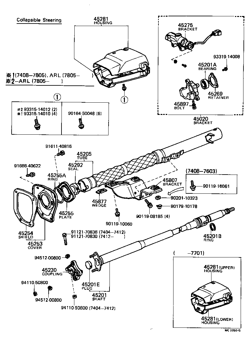 45307-12040 BRACKET, STEERING COLUMN, UPPER product image