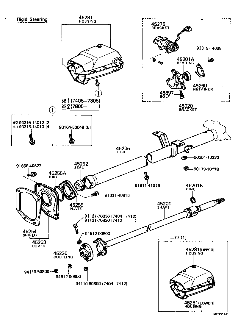 45307-12040 BRACKET, STEERING COLUMN, UPPER product image