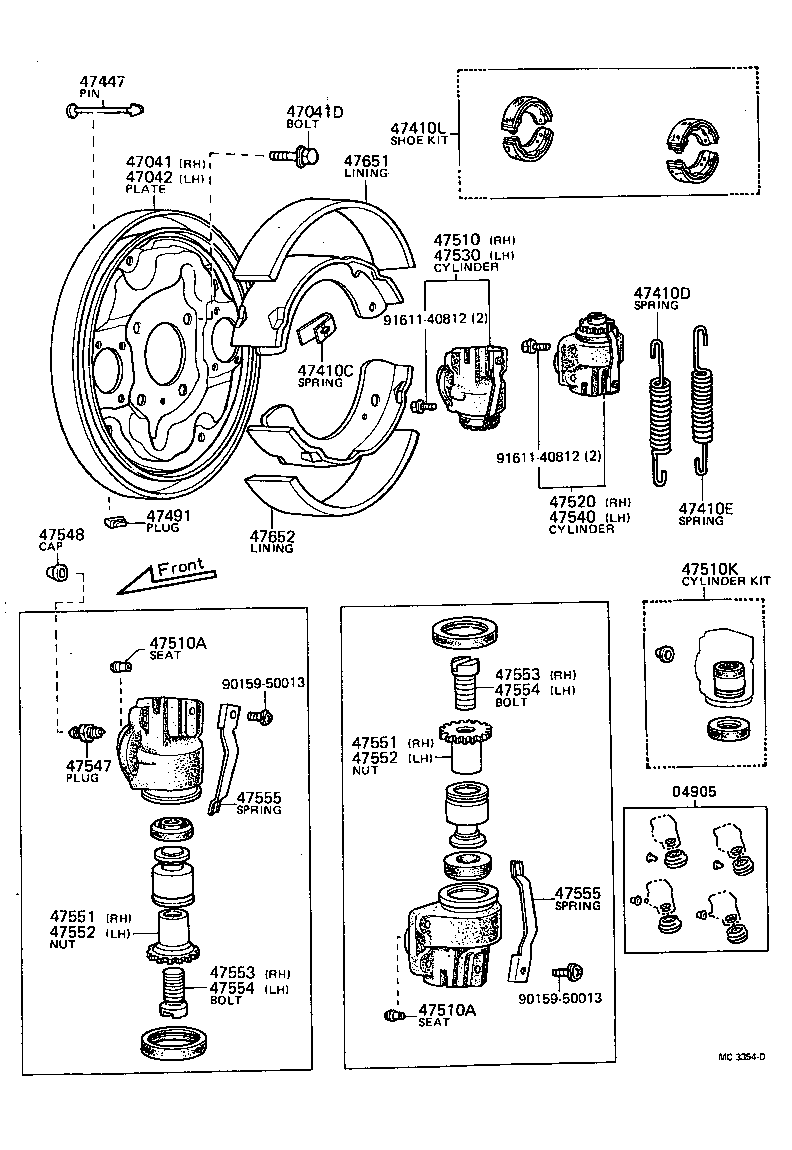 04905-12020 CUP KIT, FRONT WHEEL CYLINDER product image