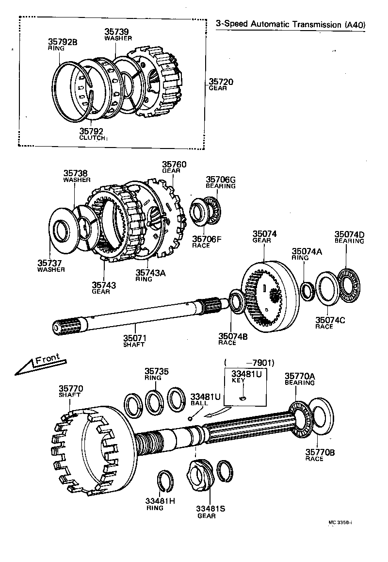 33481-20020 GEAR, SPEEDOMETER DRIVE (ATM) product image