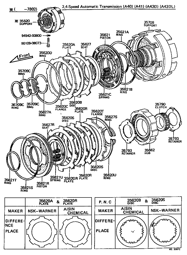 Toyota 35648-30020 PLATE, CLUTCH (FOR REAR BRAKE)