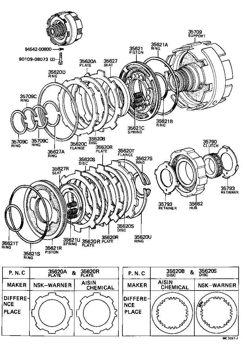 Toyota 35648-30010 PLATE, CLUTCH (FOR BRAKE)