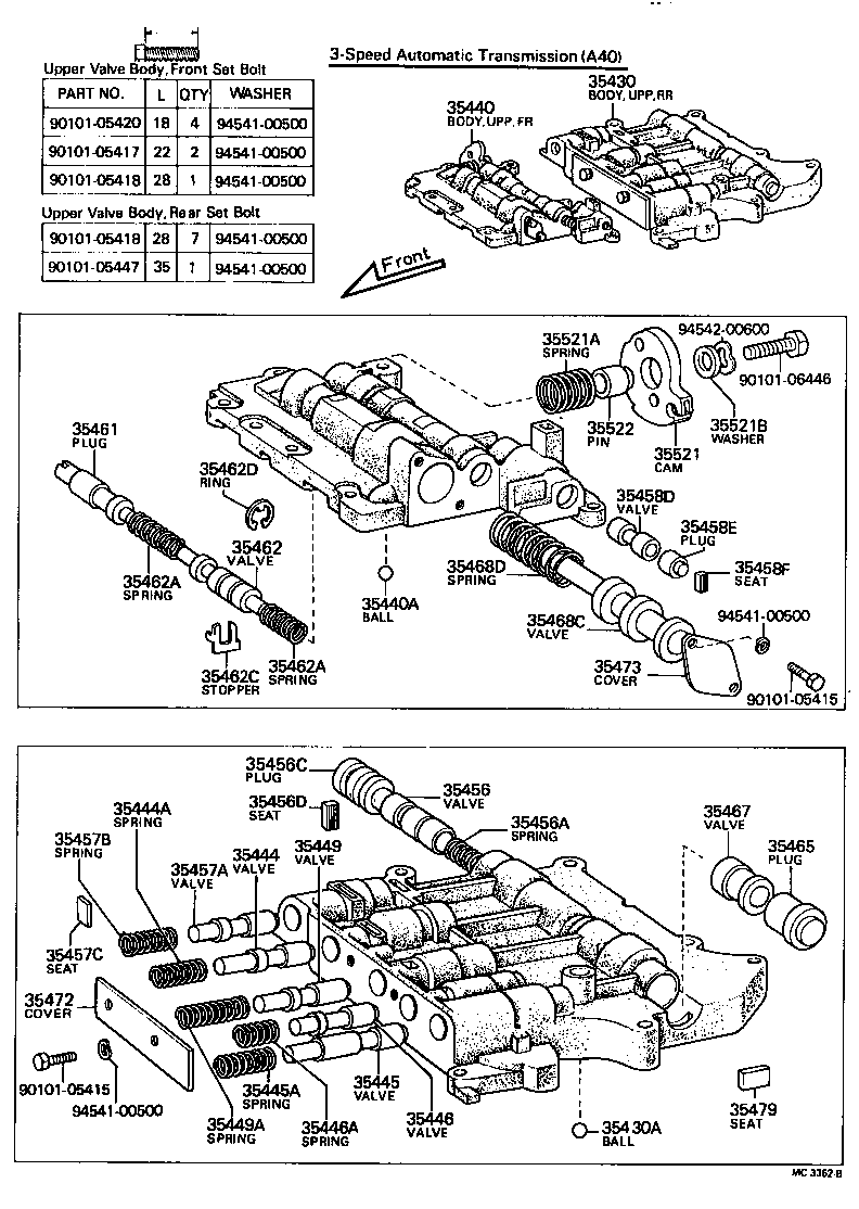 Toyota 35420-35010 BODY ASSY, LOWER VALVE