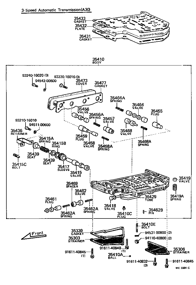 35410-30030 BODY ASSY, TRANSMISSION VALVE product image
